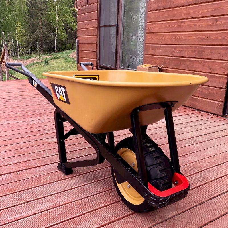Taczka budowlana CAT 500KG Mocna STAL Ładowna 170L - 8333497289