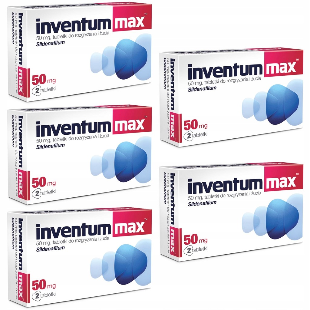 5 x INVENTUM Max 50 mg syldenafil potencja erekcja 2 tabletki