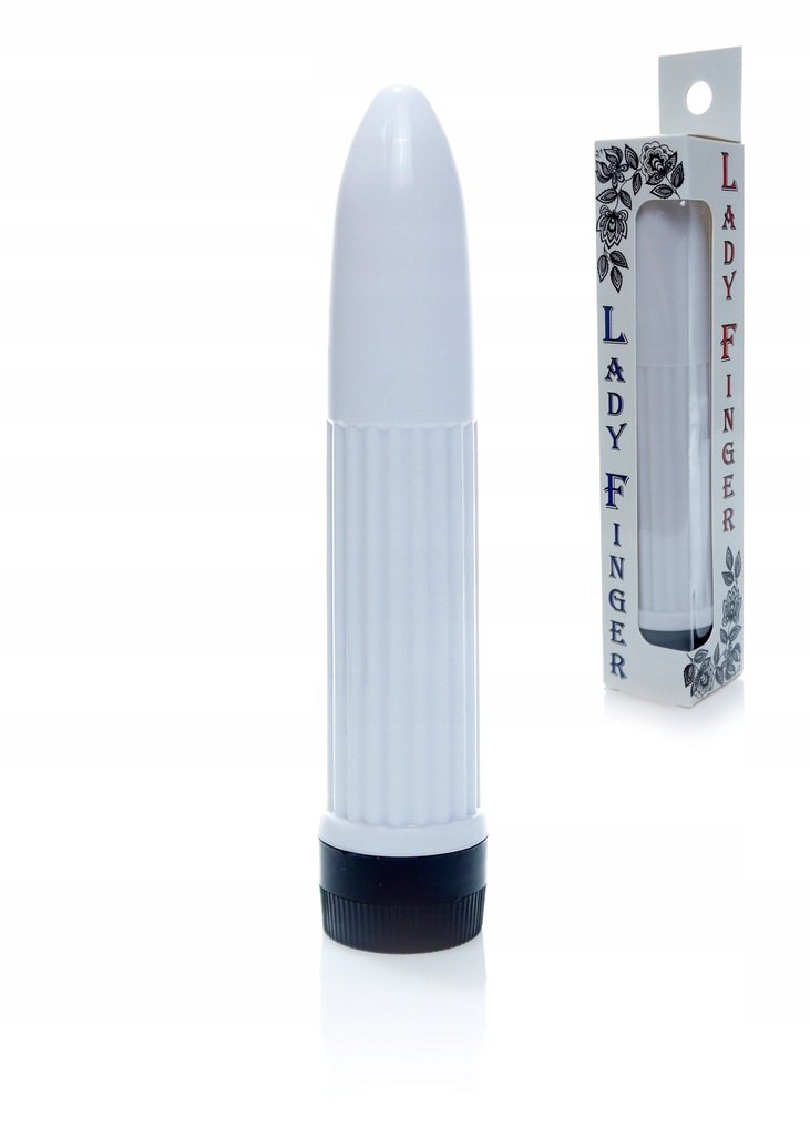 Klasyczny mini wibrator mały masażer 13cm biały