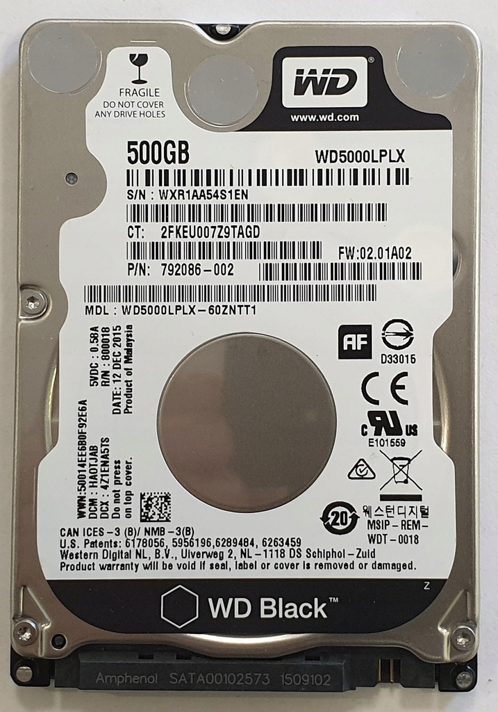 Idealny 500GB WD WD5000LPLX-60ZNTT1 2,5 BLACK - 8406520559 - oficjalne ...