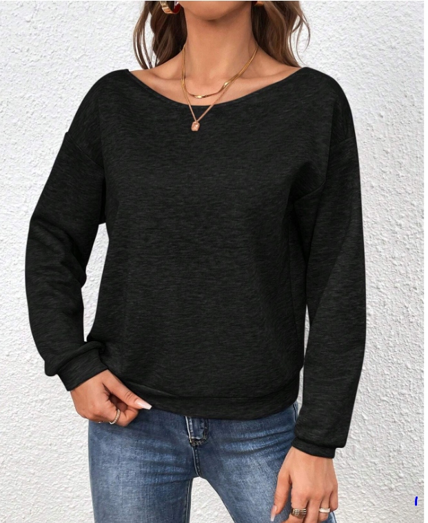 SHEIN SWETER CZARNY Z BIAŁĄ KORONKĄ NA PLECACH XS 547