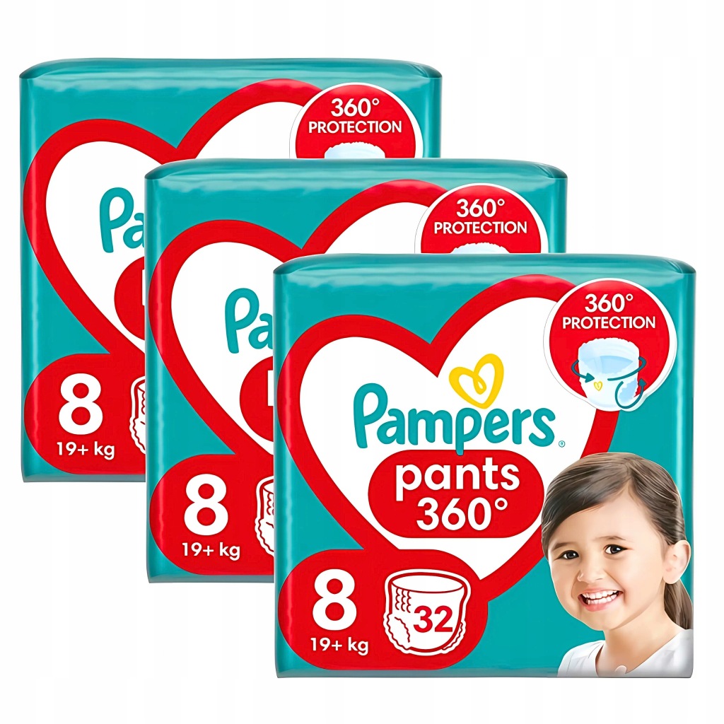 PAMPERS PANTS 8 PIELUCHOMAJTKI 96 SZT POLSKA DYSTRYBUCJA DLA DZIECKA