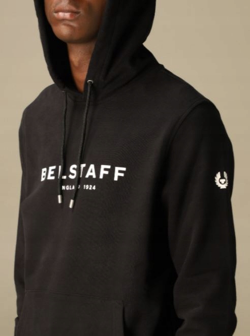 BELSTAFF BAWEŁNIANA BLUZA Z KAPTUREM LOGO S 1BBA