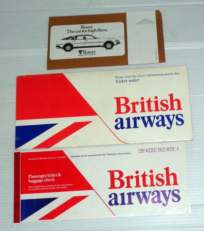 British Airways - bilet z kopertą z lat 80/90' (?) .