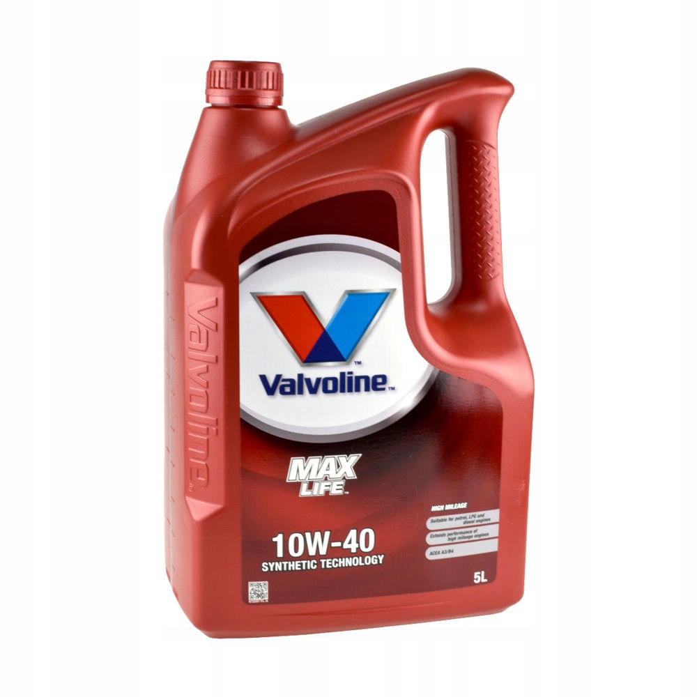 VALVOLINE MAXLIFE 10W/40 A3/B4 BENZYNA 10W-40 5L