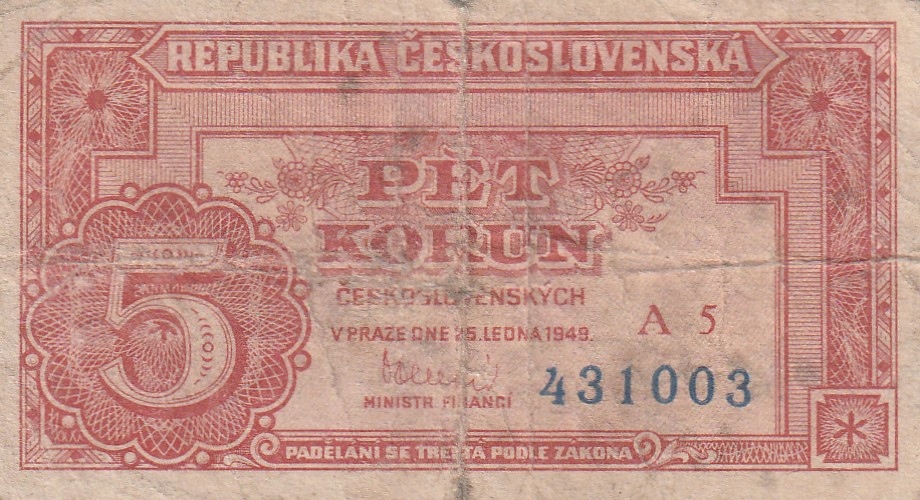 *20L***-- ,5 KORON 1949