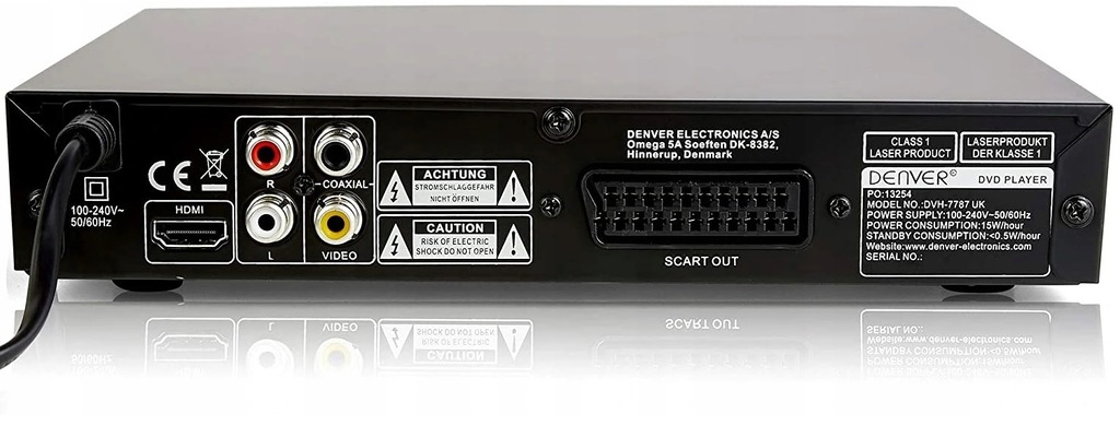 Купить DVD-плеер Denver DVH-7787 USB HDMI SCART: отзывы, фото, характеристики в интерне-магазине Aredi.ru