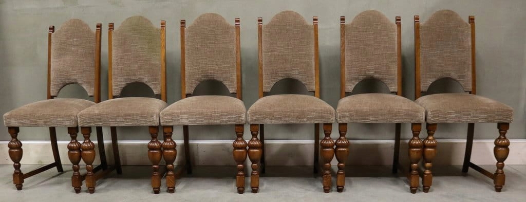 7599 solidne, wygodne krzesła, flamandy, kpl 6 szt