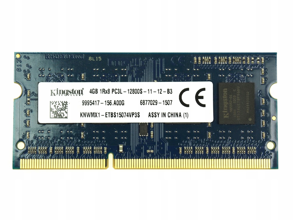 Kingston 4GB DDR3 SODIMM PC3-12800 1600MHz 1.35V