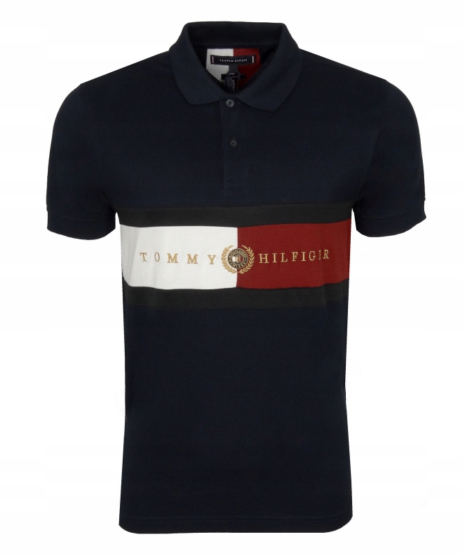 TOMMY HILFIGER polo męskie, granatowe, S