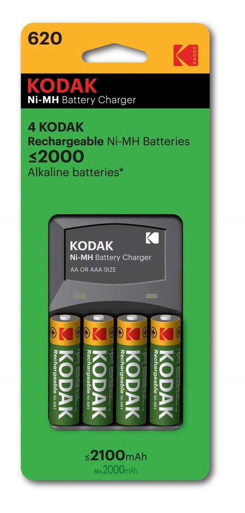 KODAK ŁADOWARKA K620-E + 4 AKUMULATORKI 2100 MAH B