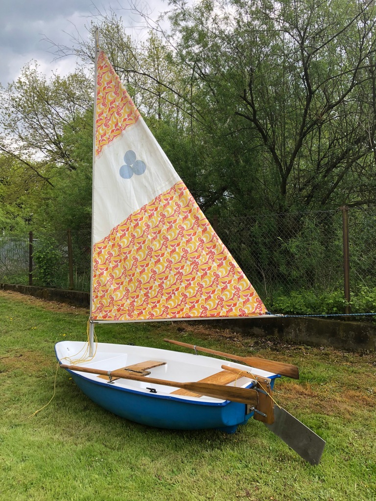 łódka żaglówka mak maczek 2 osobowa wiosła