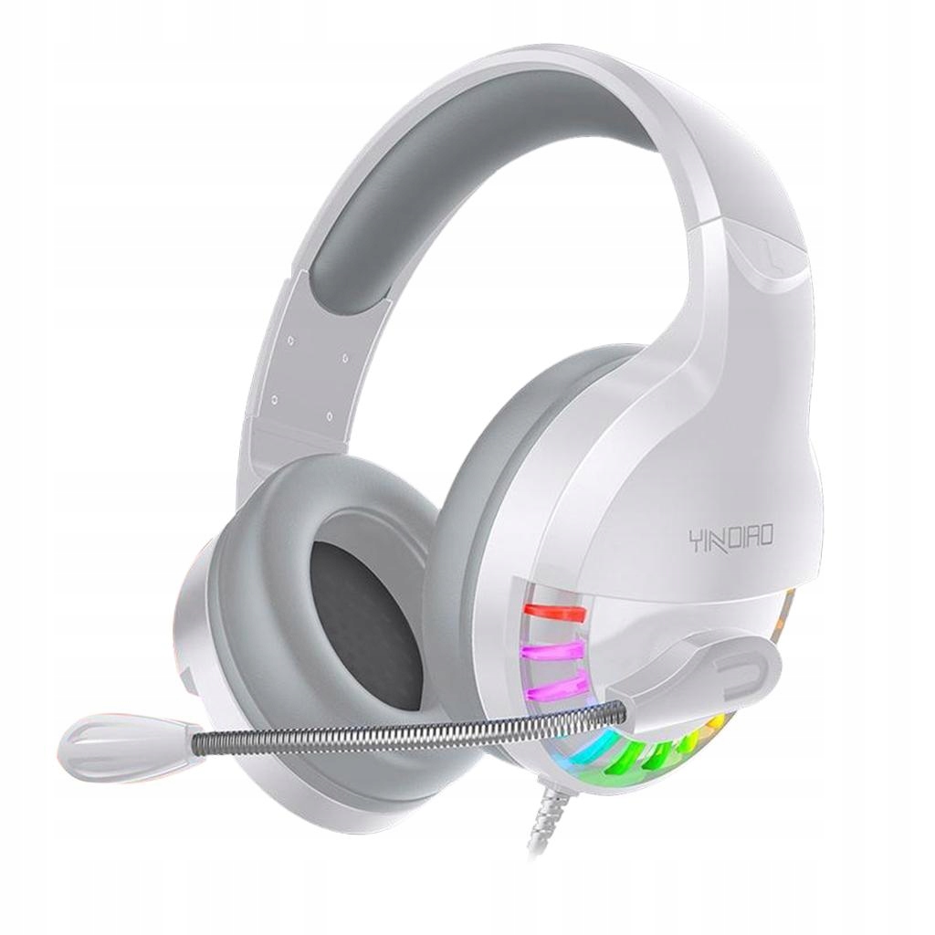 Stereo Gaming Headset with Noise Canceling 120 Degree Adjustable White A