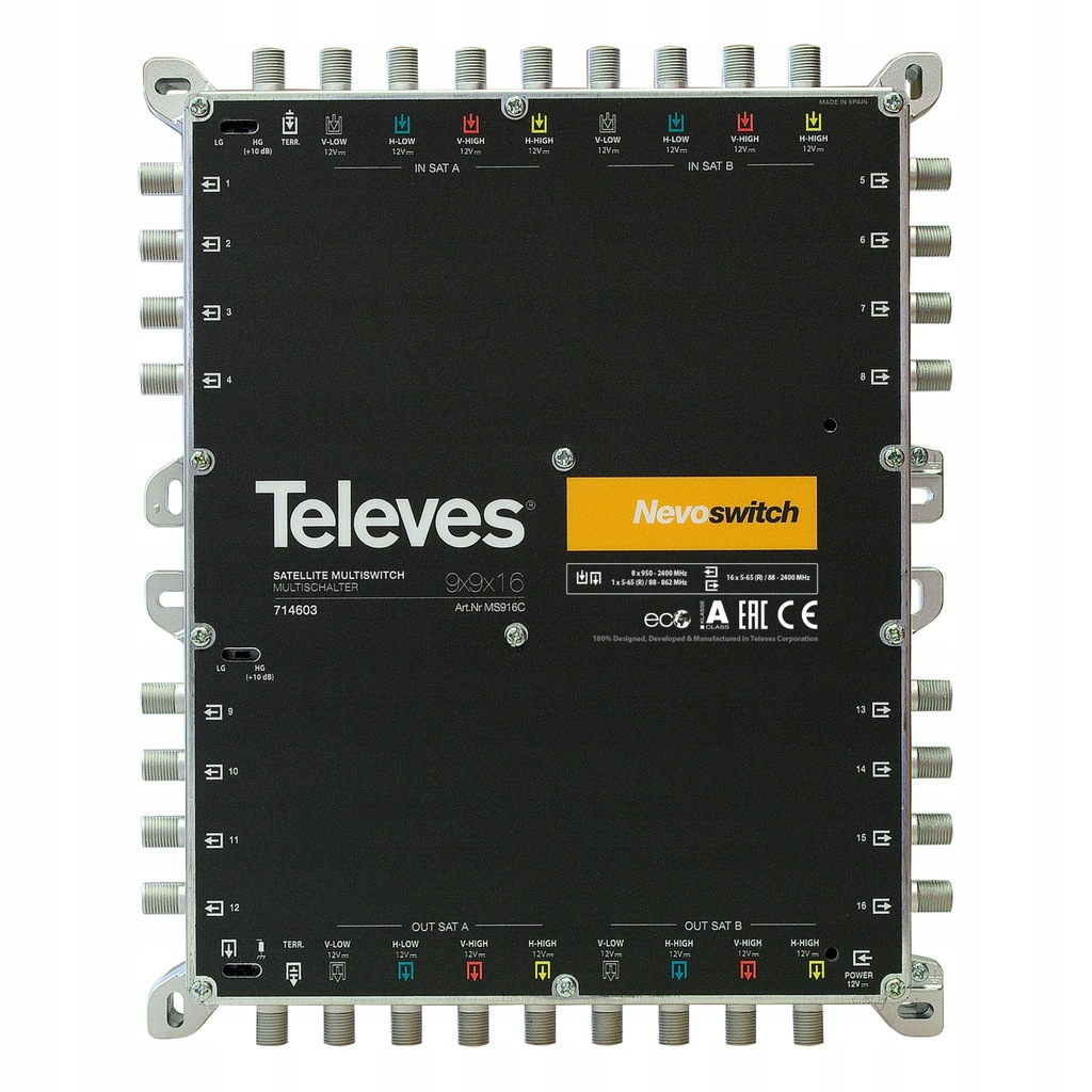 Multiswitch MS9X9X16C Televes Nevoswitch 714603