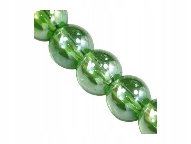 sznurek 80 cm : CrystaLine koraliki green AB 8 mm