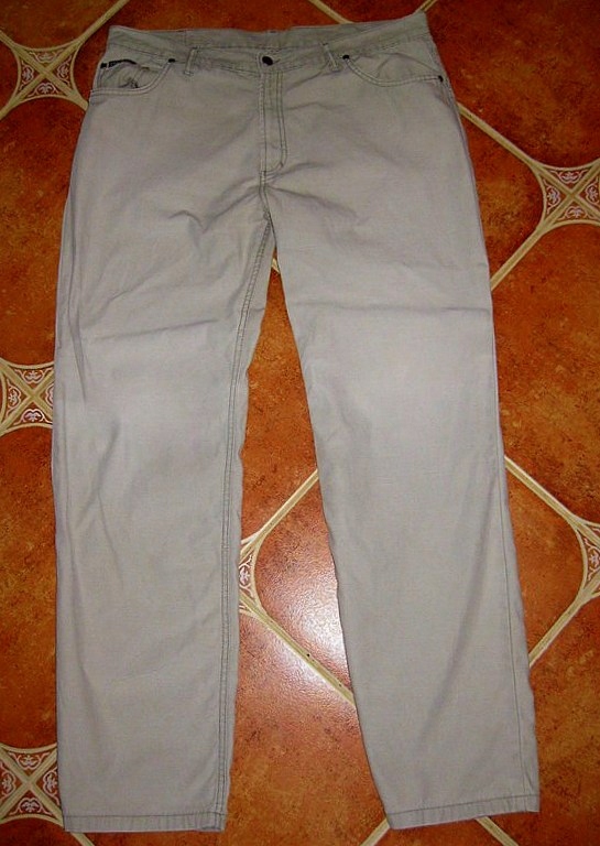 Męskie spodnie dżinsy dżinsowe proste L XL