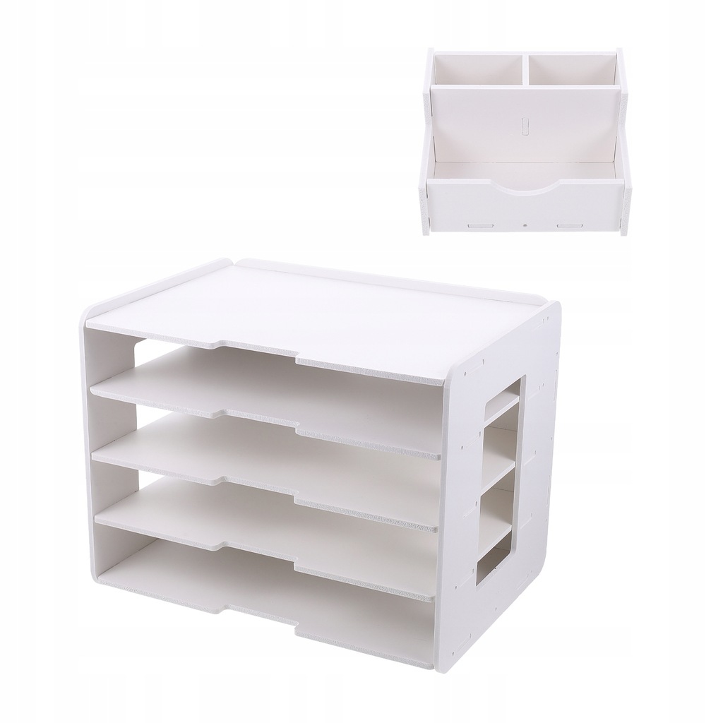 Desktop Shelf White Shelves Storage File Racks - 14013868406 ...
