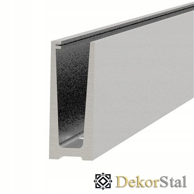 PROFIL U BALUSTRADY SZKLANEJ 2500MM ALUMINIUM