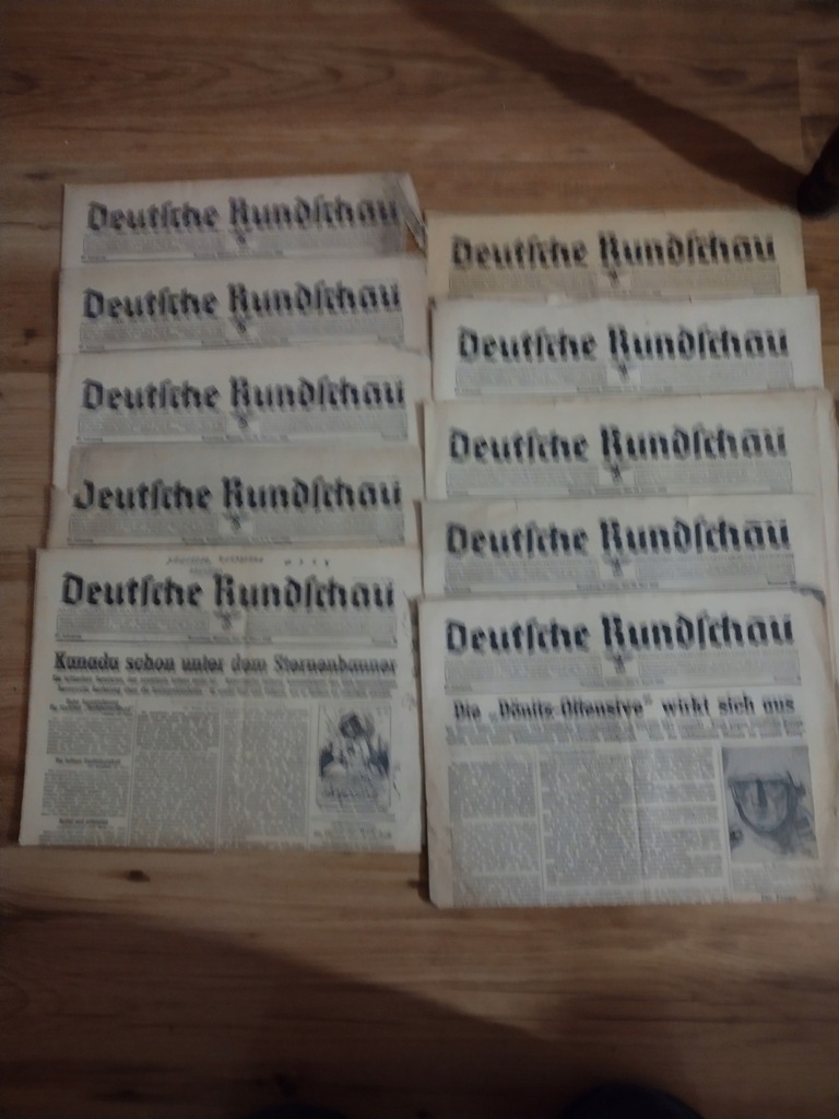 10 szt Deutsche Rundschau Bydgoszcz 1944 r