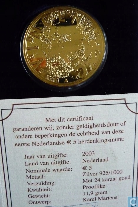 5 Euro VINCENT VAN GOGH AG/AU unikat