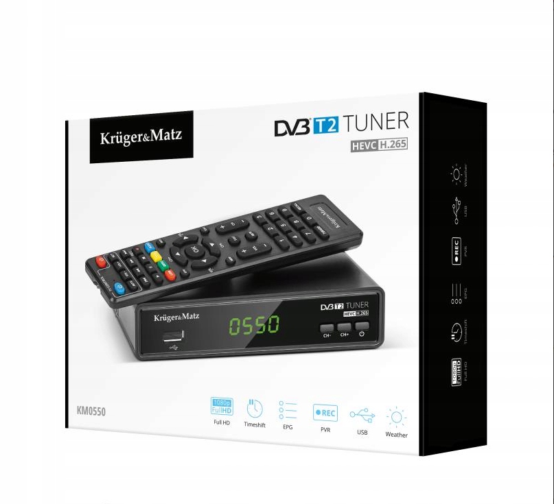 Tuner DVB-T2 Kruger&Matz KM0398
