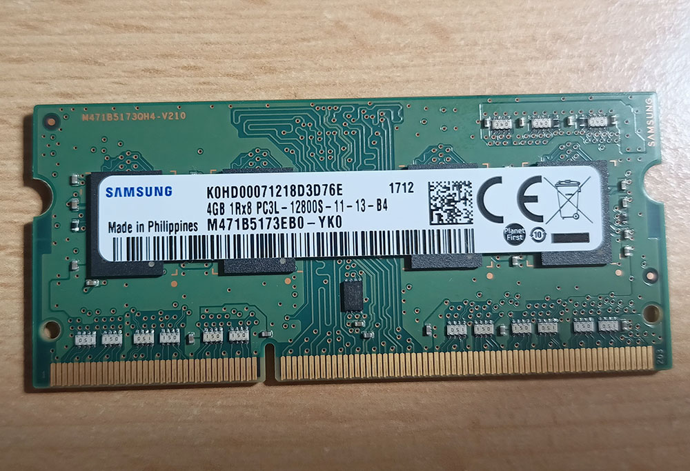 PAMIĘĆ RAM SAMSUNG 4GB 1Rx8 PC3L 12800S-11-13-B4