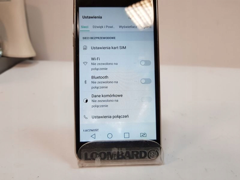 TELEFON LG K8 ZŁTY BEZ SIM PRZEBARWIENIA NA EKRAN