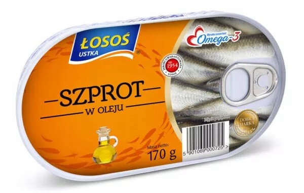 Łosoś Ustka Szprot w oleju 170 g