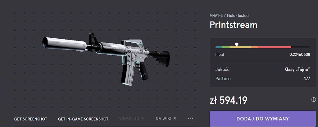 M4A1-S | Łańcuch znaków // Printstream