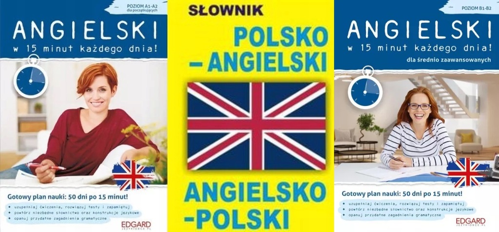 Angielski w 15 minut każdego dnia! + Słownik polsko-angielski