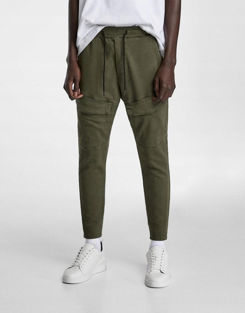 04P090 ZARA__MI6 SPODNIE JOGGER KIESZENIE__M