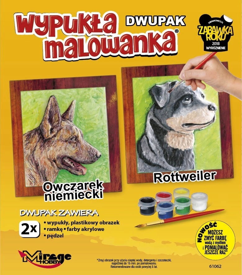 Wypukła malowanka Dwupak PSY Owczarek niemiecki-Ro