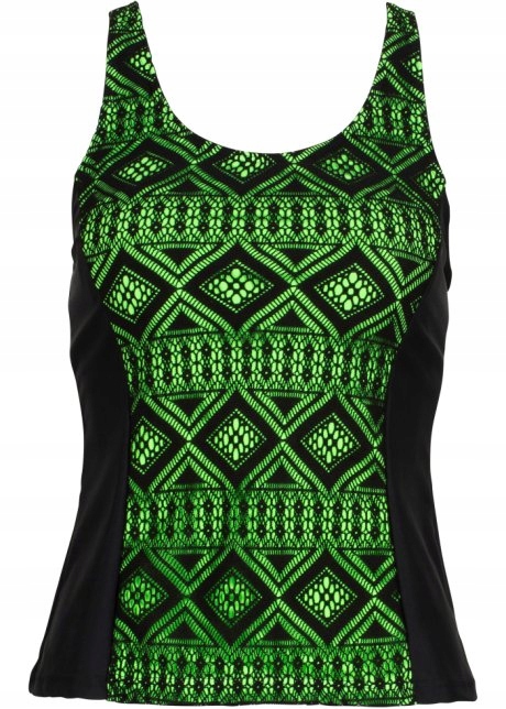 O1893 TOP PLAŻOWY ZIELONO-CZARNY rr.50