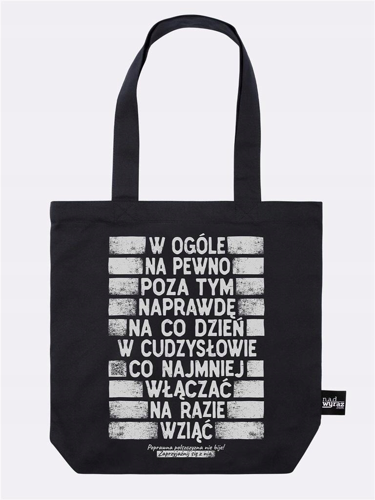 TORBA BAWEŁNIANA CZARNA PARSZYWA 10
