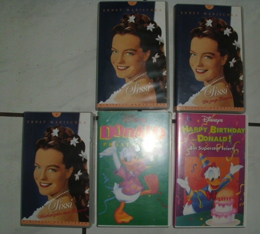 5x kaset video vhs disney donald sissi DE