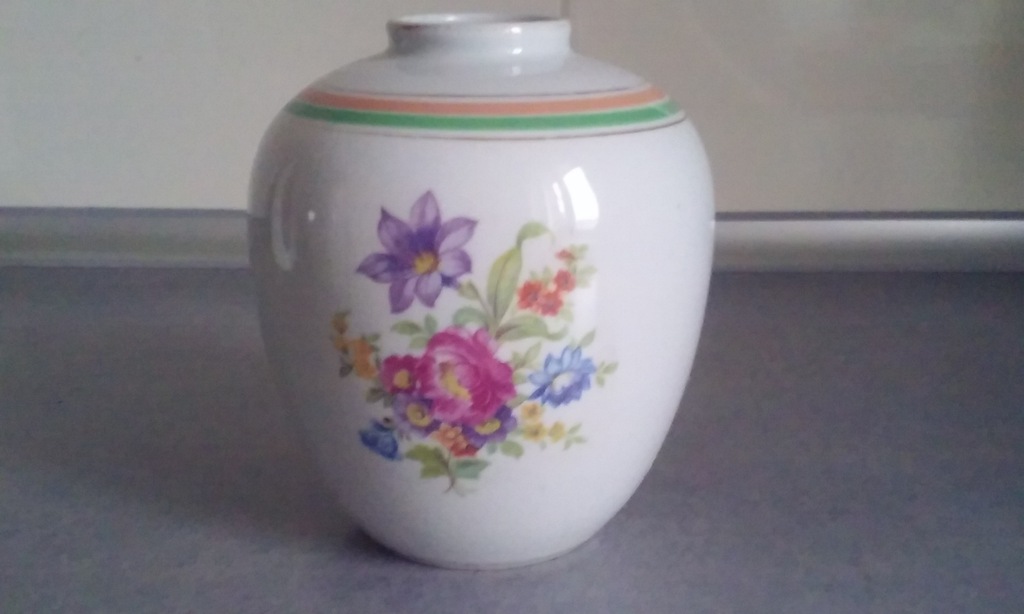 stary wazon ĆMIELÓW - sygnowany - porcelana