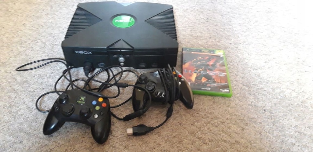 Xbox classic SOFTMOD + 2 pady + gry + okablowanie