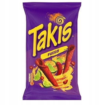 Takis Fuego Przekąska kukurydziana o smaku papryczki chili i limonki 90 g