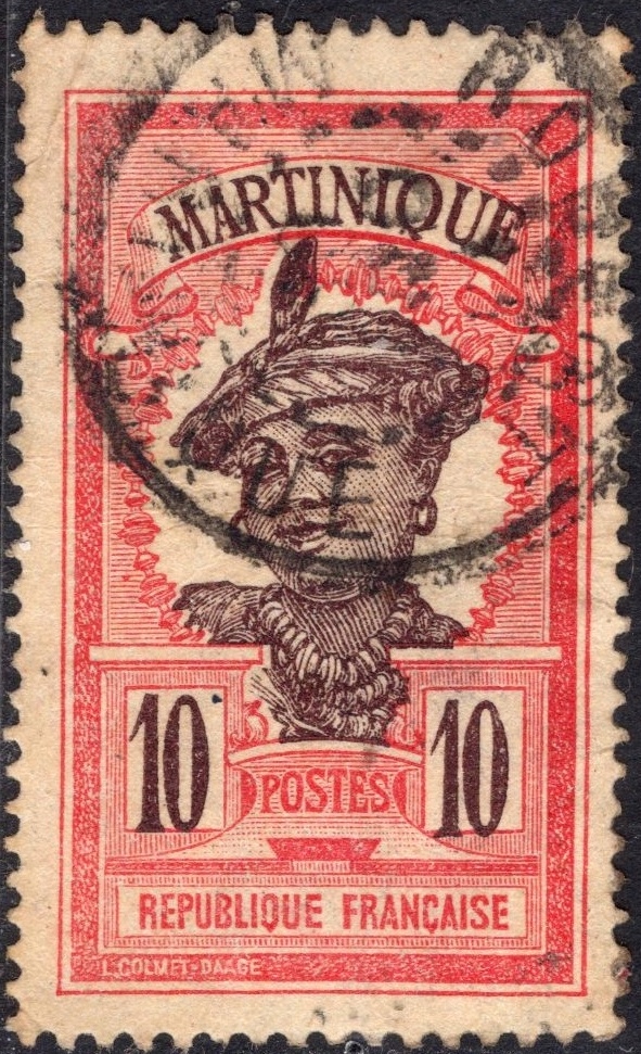 kol.franc.Martinique 10 c.