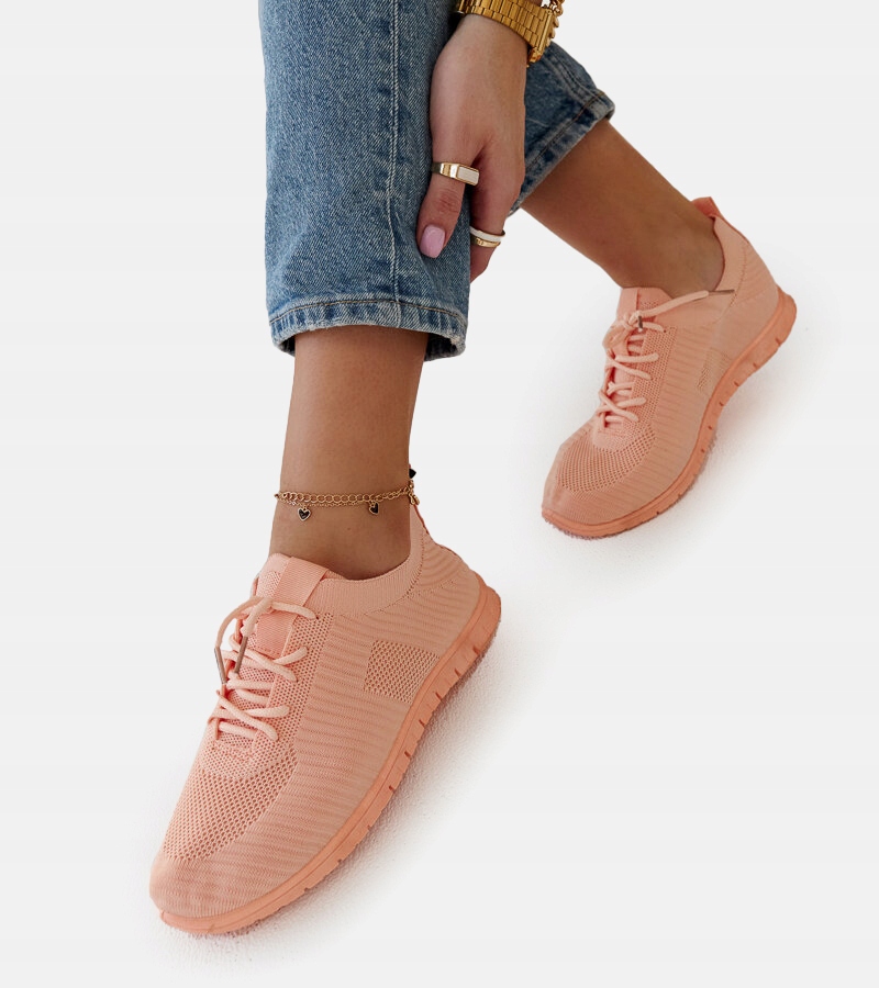 Różowe materiałowe sneakersy Erminio 27786 rozmiar 40