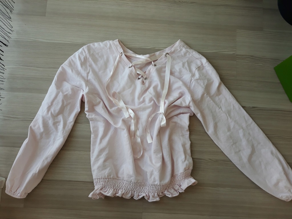 Różowa bluza sznurowany dekolt CROPP r. M 38