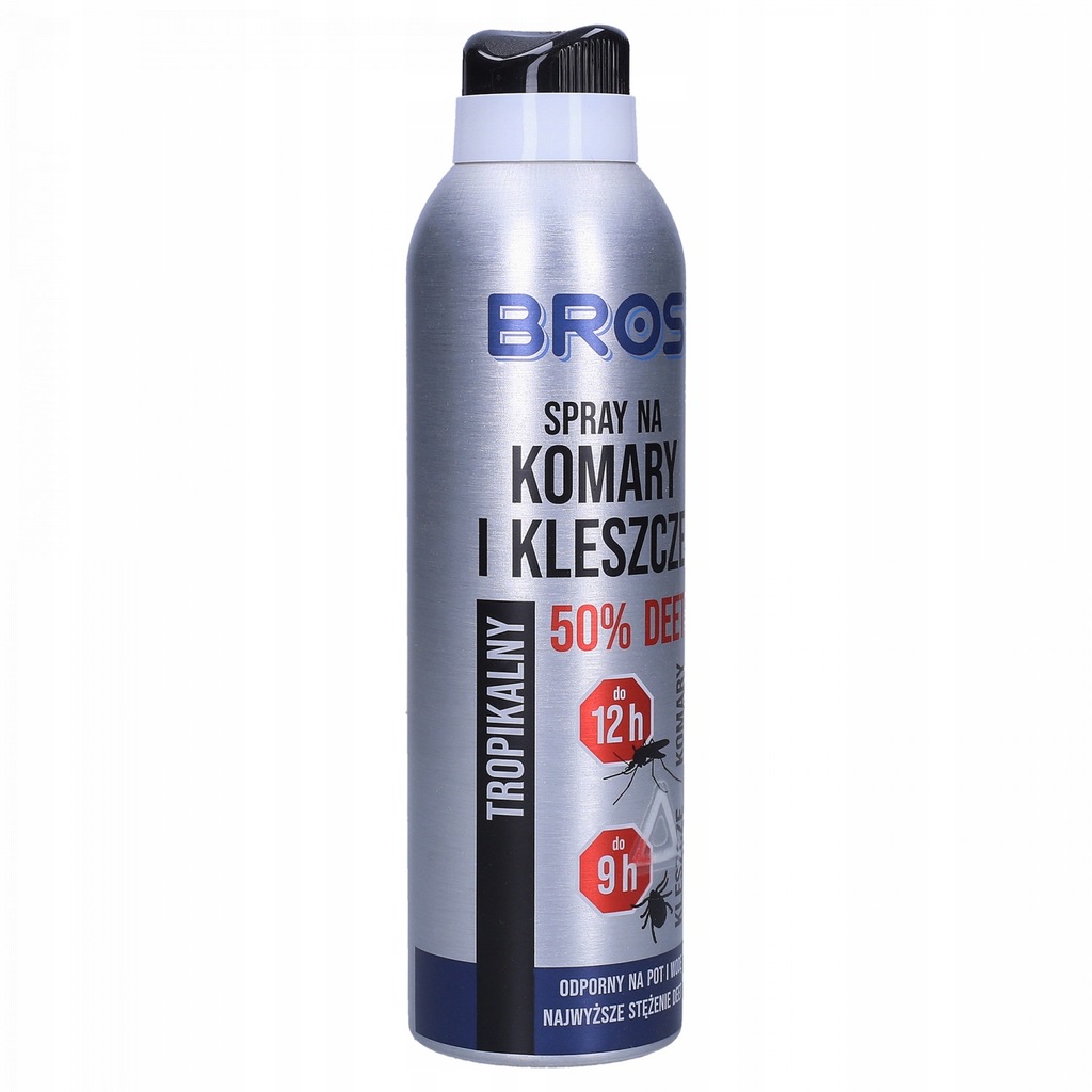 BROS SPRAY KOMARY i KLESZCZE DEET tropikalny 180ml