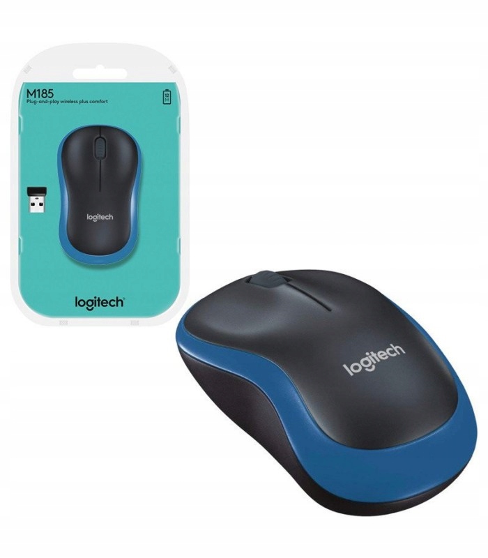 Купить Беспроводная мышь Logitech M185 Nano Blue: отзывы, фото, характеристики в интерне-магазине Aredi.ru