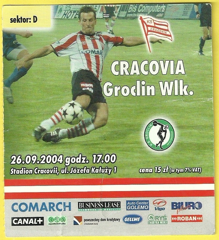 Cracovia Kraków - Groclin Grodzisk Wlkp. 26.09.04