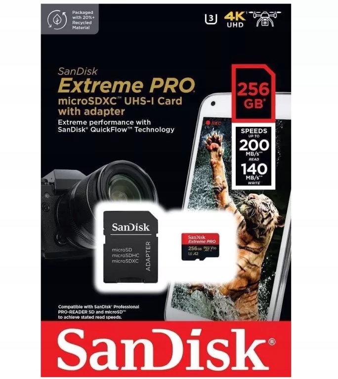 MICRO SD SANDISK EXTREME PRO 256GB 200/140 MB/S