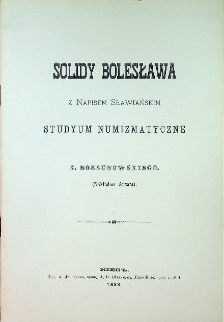 Solidy Bolesława z napisem sławiańskim