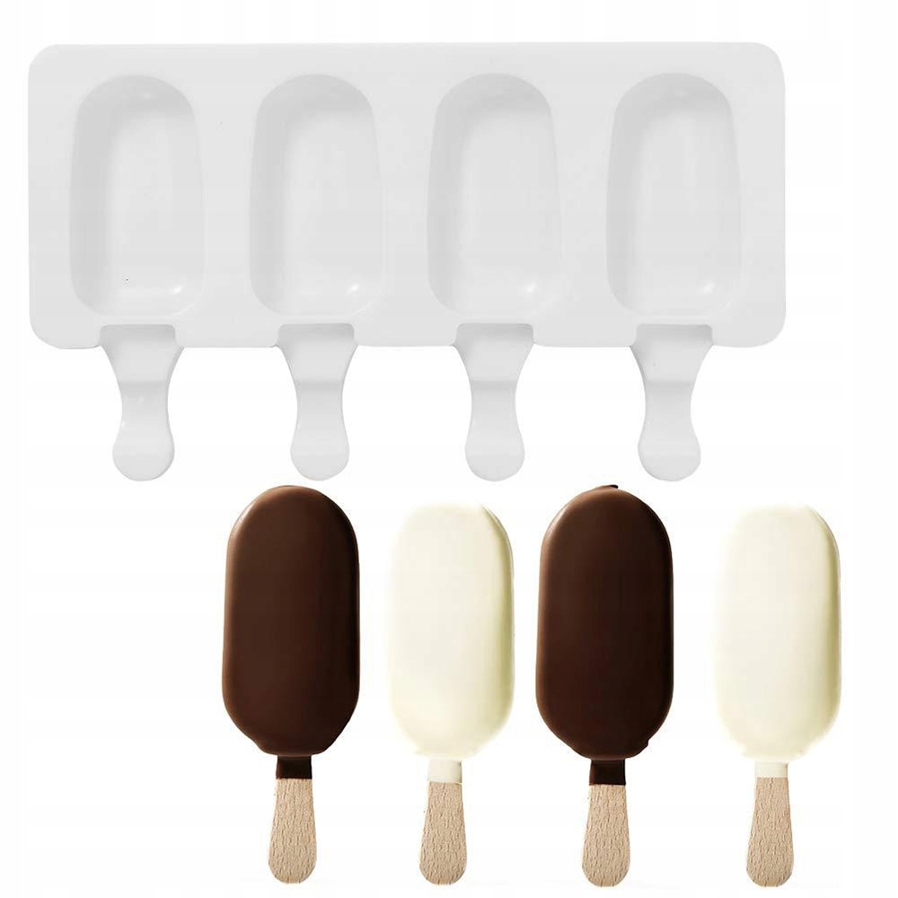 4 Cell Silicone Ice Cream Mold Big Size Popsicle