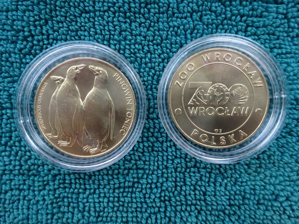 Zoo Wrocław Pingwin Toniec medal~29 mm NOWYwkapslu