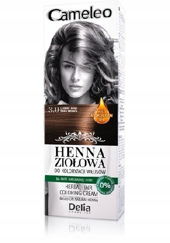 Delia Cosmetics Cameleo Henna Ziołowa nr 3.0 ciemn