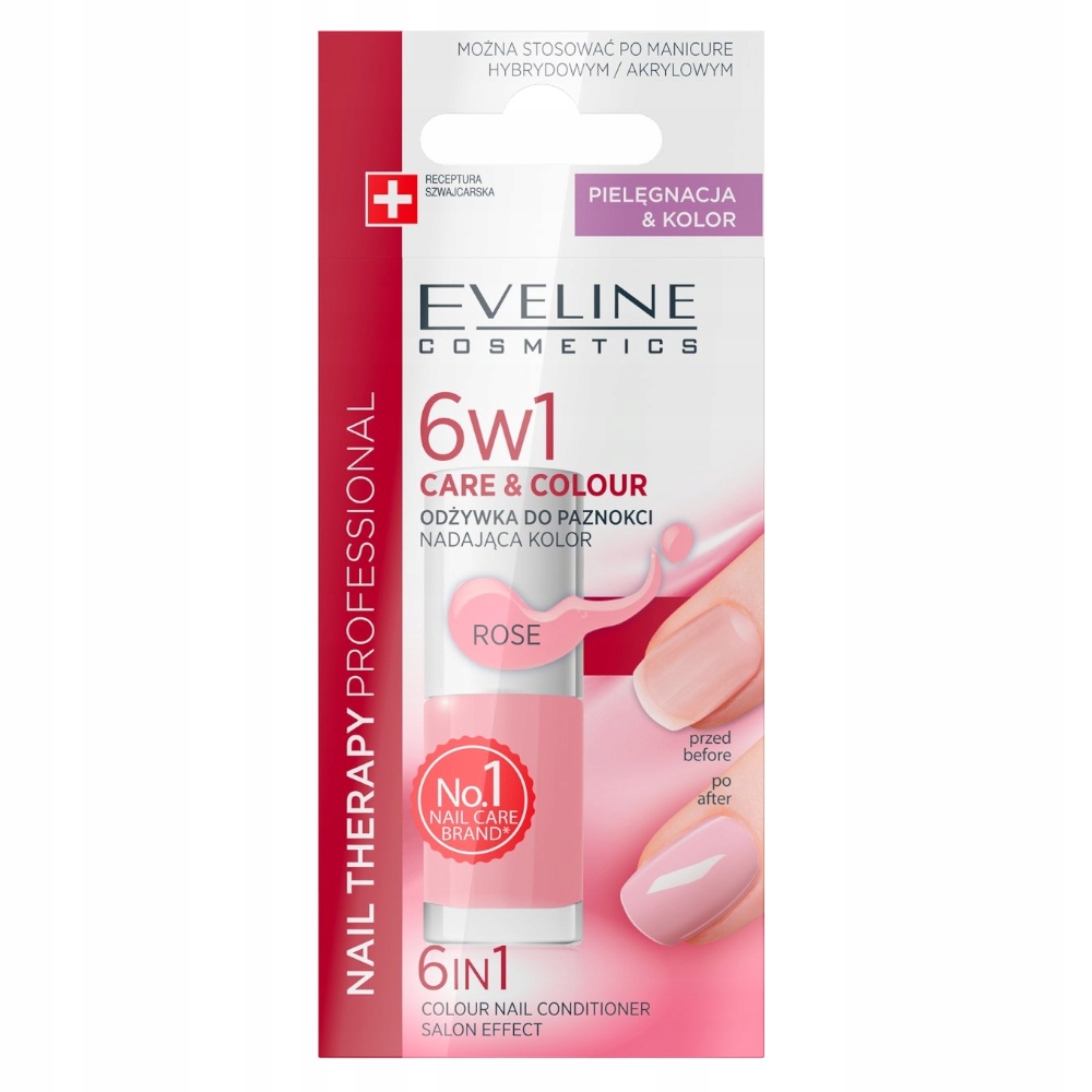 Eveline Nail Therapy Care&Colour 6w1 odżywka d
